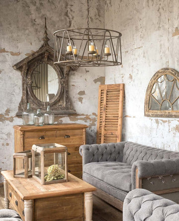 Drum Chandelier With Candle Lights