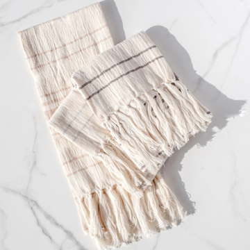 Striped Fringe Towel