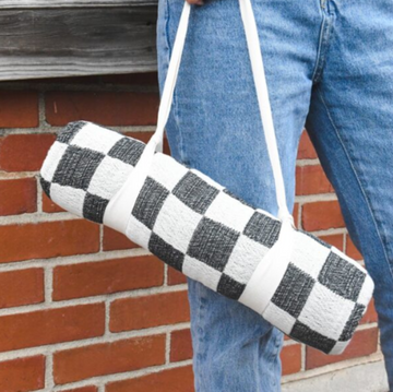 Charcoal Checkered Throw