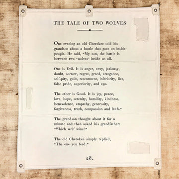 "Tale of Two Wolves..." Wall Tarp
