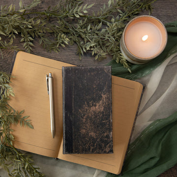 Black Distressed "Poems" Blank Journal