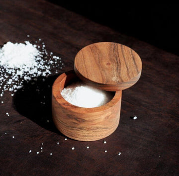 Acacia Wood Salt Cellar