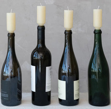 Unscented Ivory Bottle Taper Candle Box Of 4