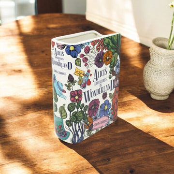 Alice In Wonderland Large Book Vase