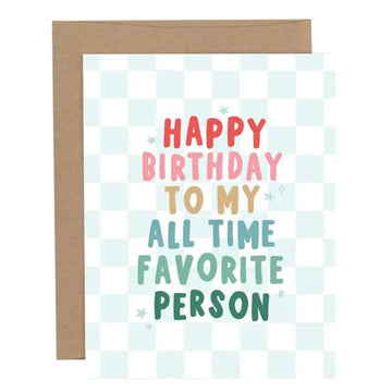 Favorite Person Birthday Card