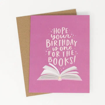 One For The Books Birthday Card