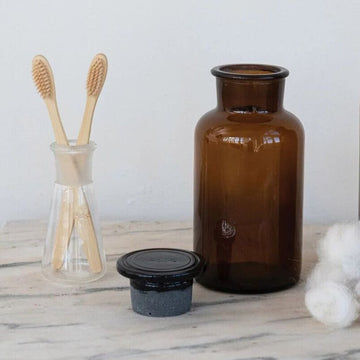 Brown Glass Bottle w/ Stopper- 16oz