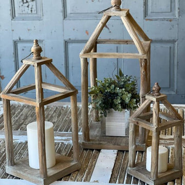 Distressed Wood Lantern