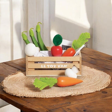 Childrens Harvest Veggies w/ Wooden Crate