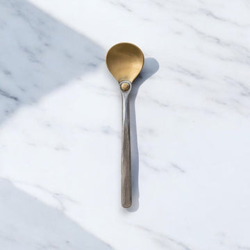 Brass Spoon w/ Hammered Aluminum Handle