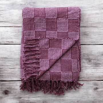 Woven Chenille Berry Throw