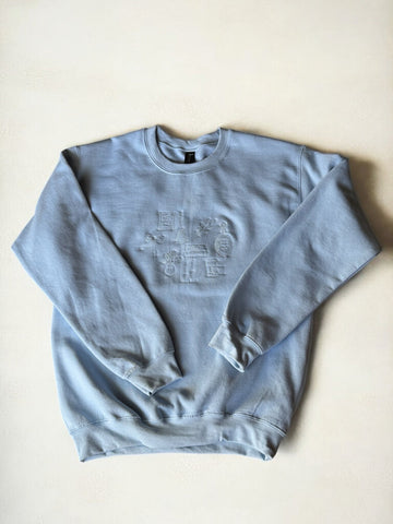 417 Blue Elements Embroidered Sweatshirt