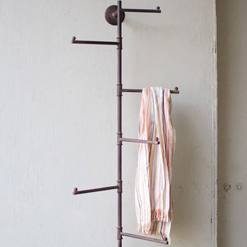 Rustic Swivel Wall Coat Rack