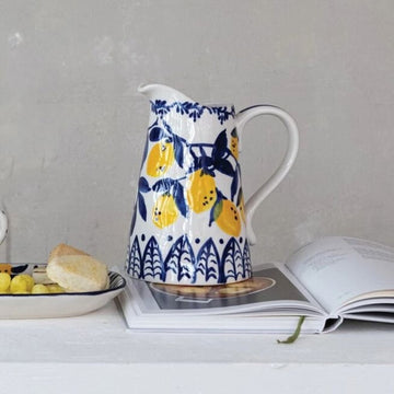 Hand Painted Lemon Pitcher