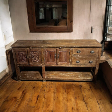 Wooden Carved 4 Door/2 Drawer Sideboard