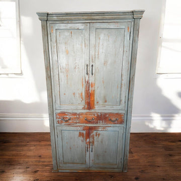 Blue 4 Door Cabinet w/ 3 Drawers