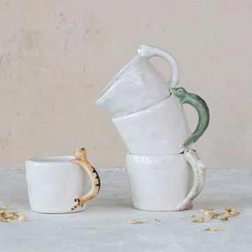 Hand Painted Mug w/ Animal Handle