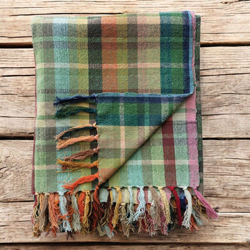 Plaid Multi Color Throw