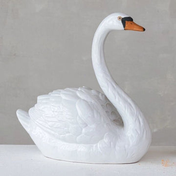 Beautiful Stoneware Swan