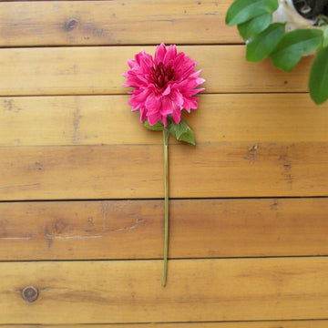 Fresh Dahlia Stem- Fuchsia