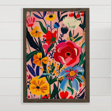 Vibrant Happy Flowers Canvas Art