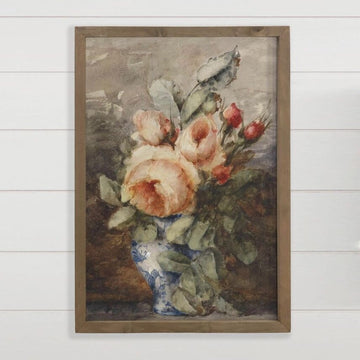 Amazing Rose Vase Painting