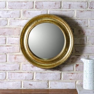 Small Round Gold Mirror