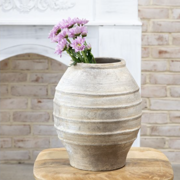 Antique Taupe Artisan Vase