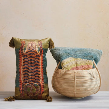 Cotton Velvet Tibetan Tiger Lumbar Pillow