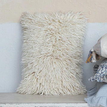 New Zealand Wool Shag Lumbar Pillow