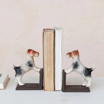 Cast Iron Jack Russel Terrier Bookends