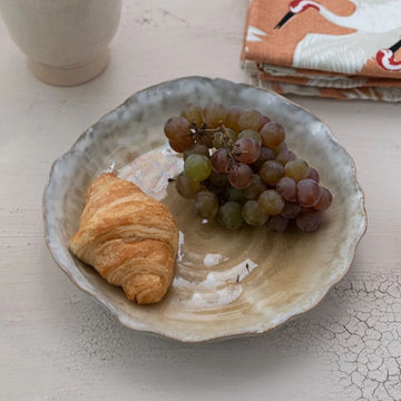 Organic Shaped Reactive Glaze Plate