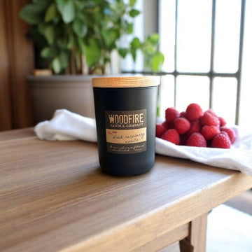 Wood Wick Soy Candle - Black Raspberry Vanilla