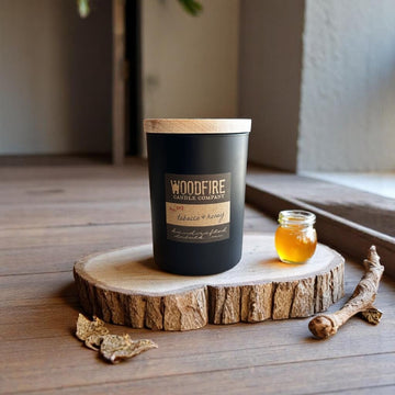 Wood Wick Soy Candle - Tobacco & Honey