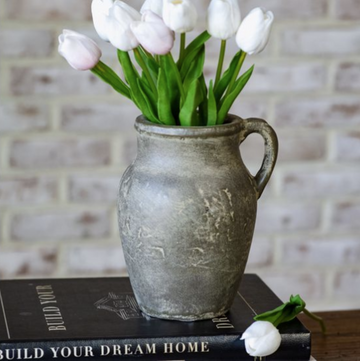 Charcoal One Handle Vase