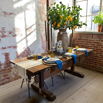 Beautiful Dark Trestle Table