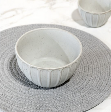 Cream Stoneware Cereal Bowl