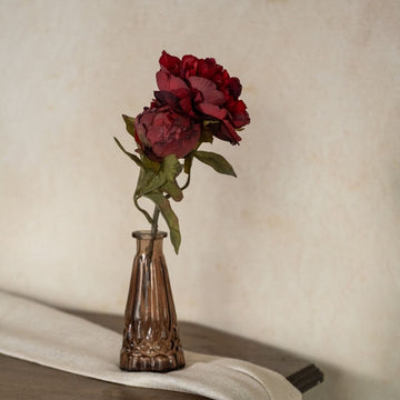 Red Dried Rose & Bud Spray