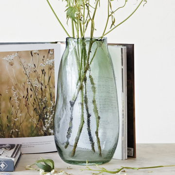 Organic Shaped Recycled Glass Vase