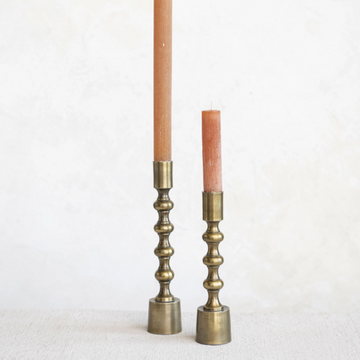 Antique Gold Cast Aluminum Taper Holder