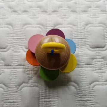 Colorful Wooden Flower Rattle