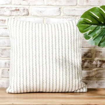 Beige Pinstripe Pillow