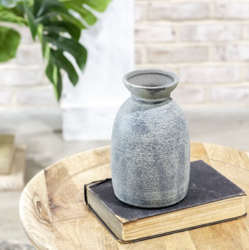 Grey Wash Deco Vase - 7"