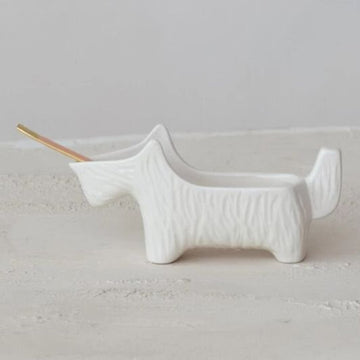 Stoneware Scottie Dog Shaped Dish