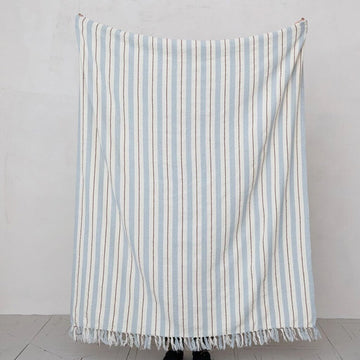 Baby Blue Stripe Cotton Throw