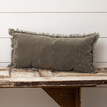 Velvet Slate Lumbar Pillow