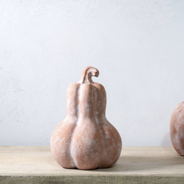 Orange Terracotta Gourd - 10"