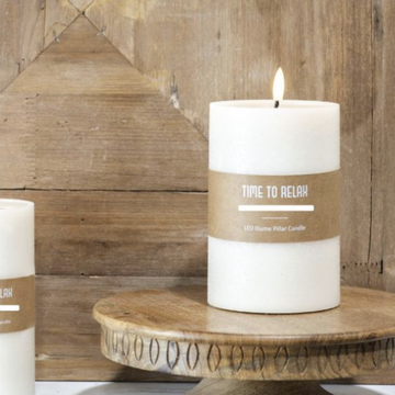 Lovely 6" H Wide LED Pillar Candle