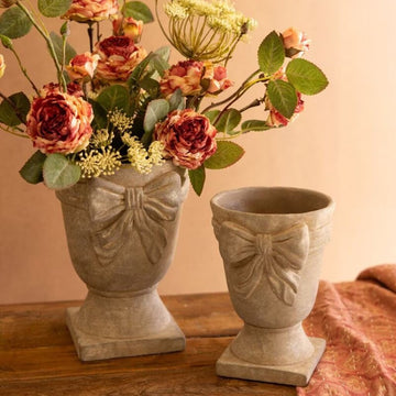 Gorgeous Concrete Urn + Bow