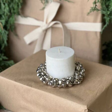 Platinum Jingle All The Way Candle Ring - 5"
